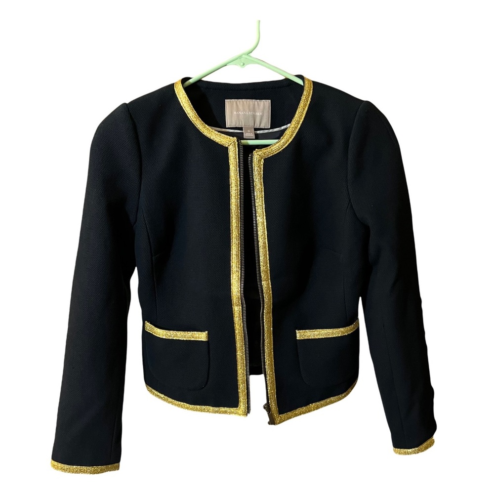 Banana Republic Zippered Blazer Jacket (Size 0)
